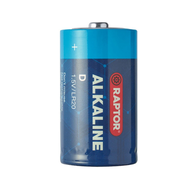 BATTERI RAPTOR LR20 D 2P 1,5V ALKALINE